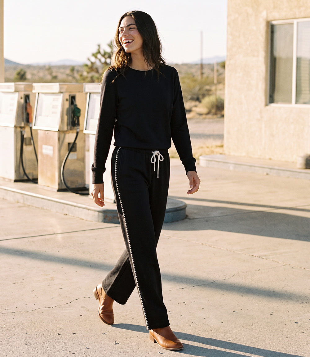 Edge Stitch Drawstring Sweatpants