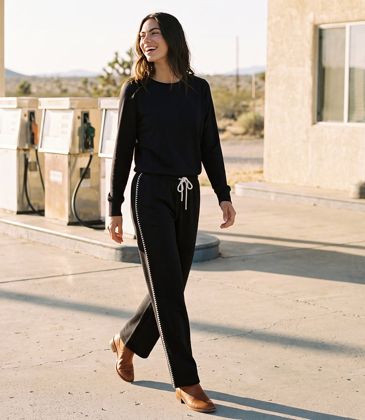 Edge Stitch Drawstring Sweatpants