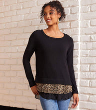 Layered Contrast Sweater