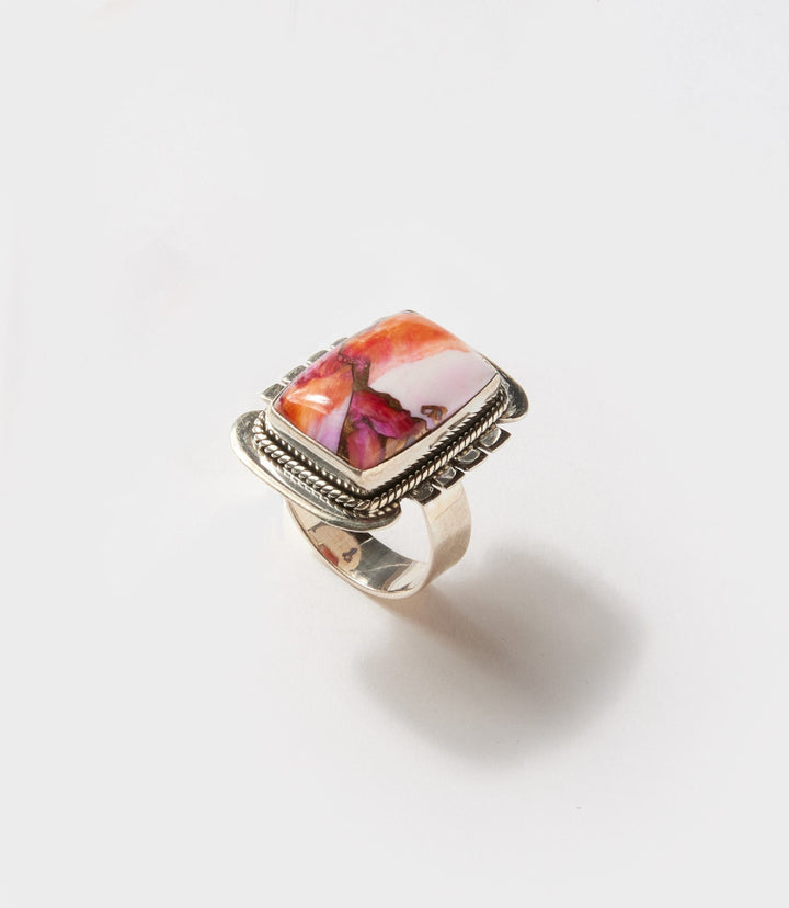 Pink Dahlia Embellished Ring