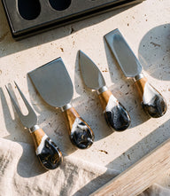 Resin Coated Wooden Cheese Knife Set