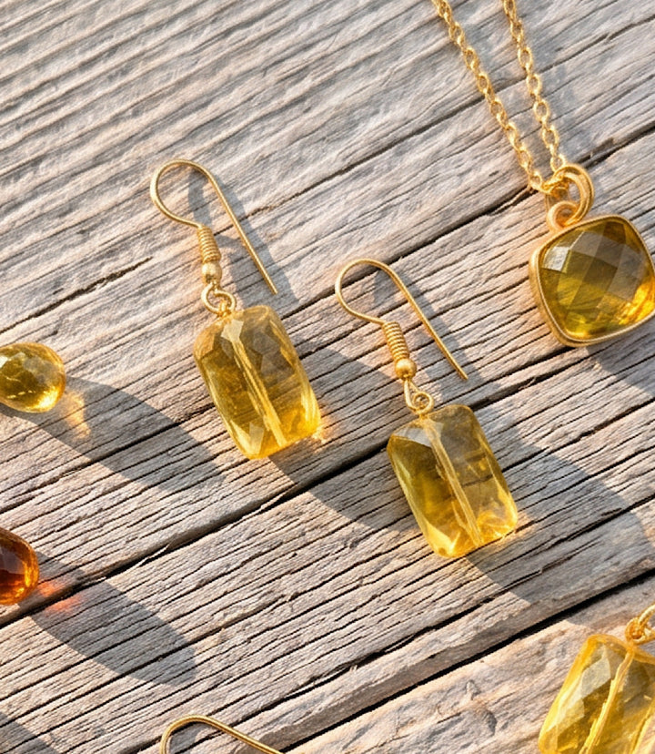 Citrine Stone Earrings