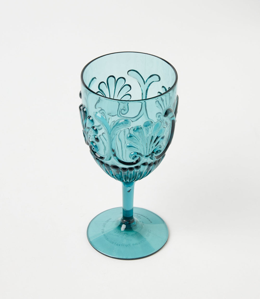 Acrylic Fleur Wine Glass