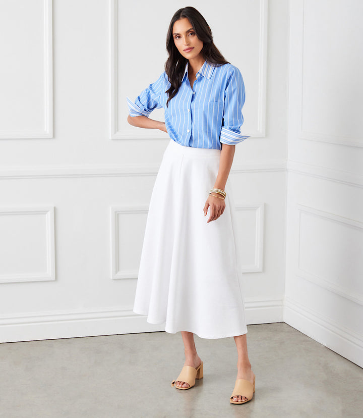 Contrast Ruched Sleeve Shirt