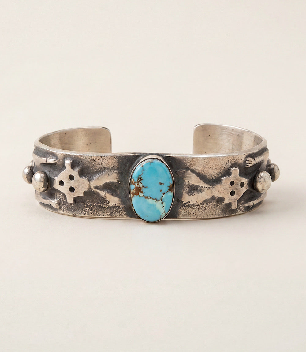 Golden Hill Turquoise Stone Cuff Bracelet