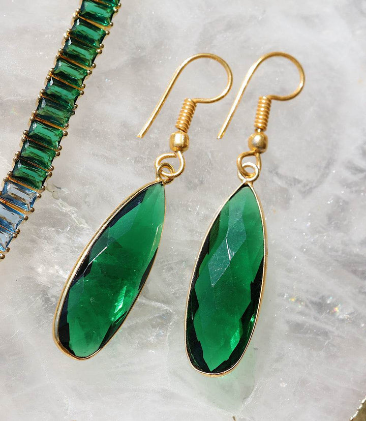 Emerald Quartz Earrings