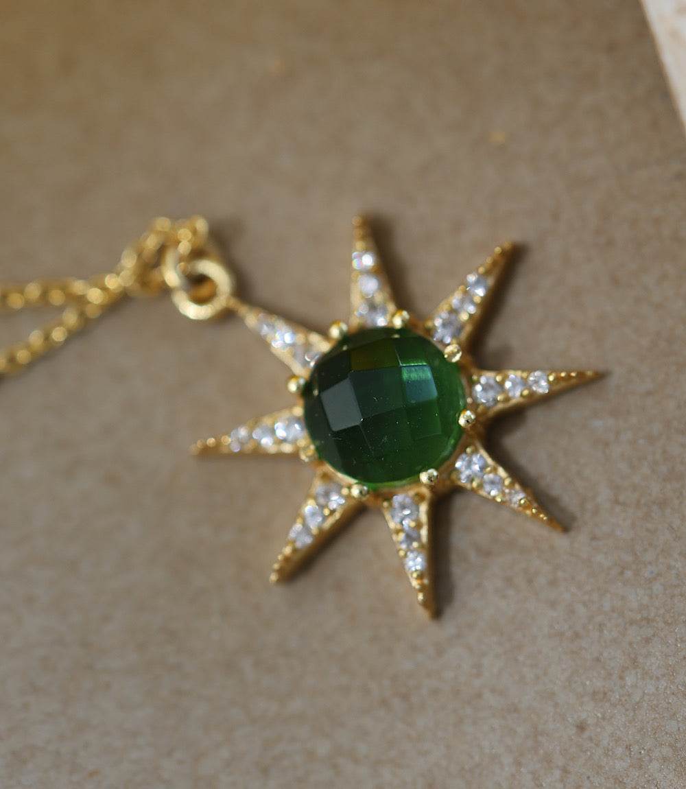 Cabochon Sun Necklace