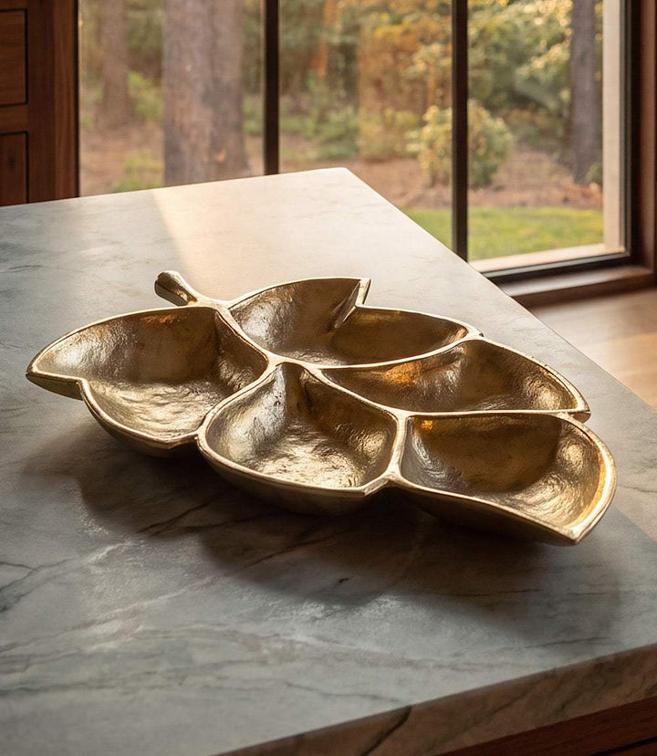 Golden Chestnut Leaf Tray