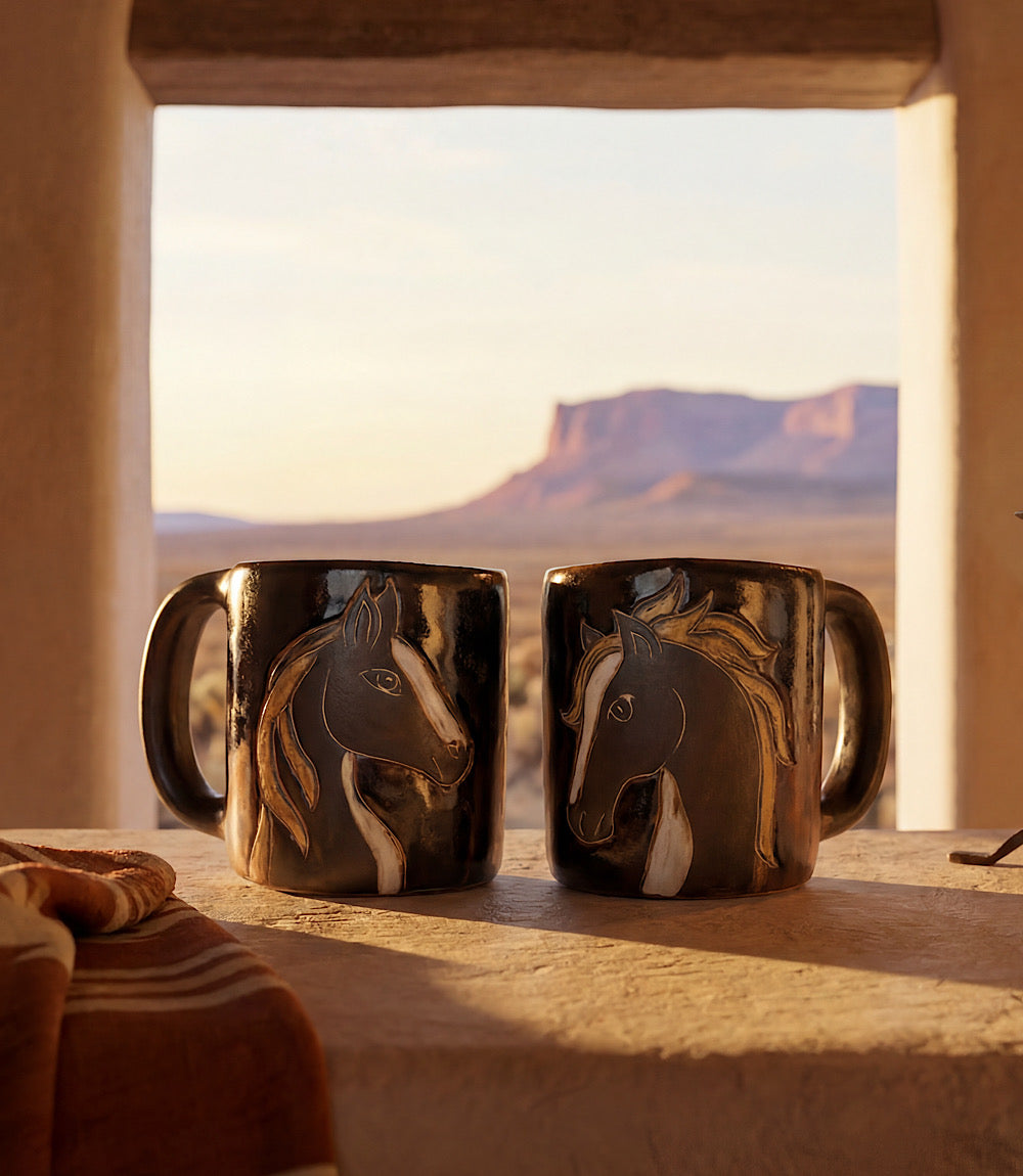 Handpainted Horse Ceramic Mugs