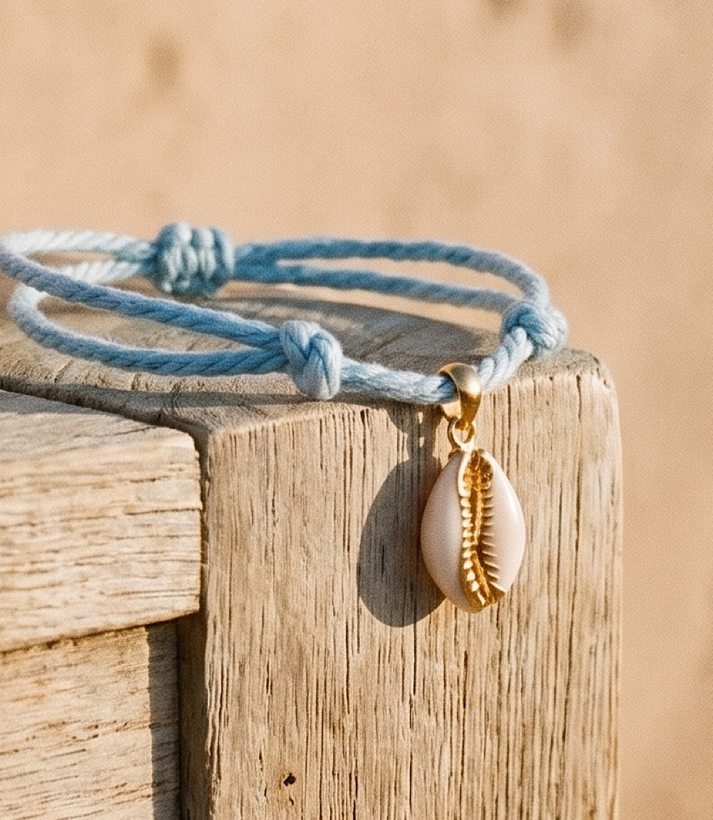 Cowrie Shell Cord Bracelet