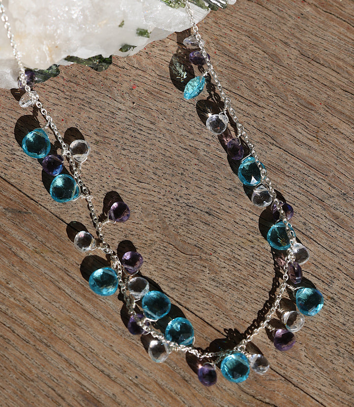 Dangling Gemstone Necklace