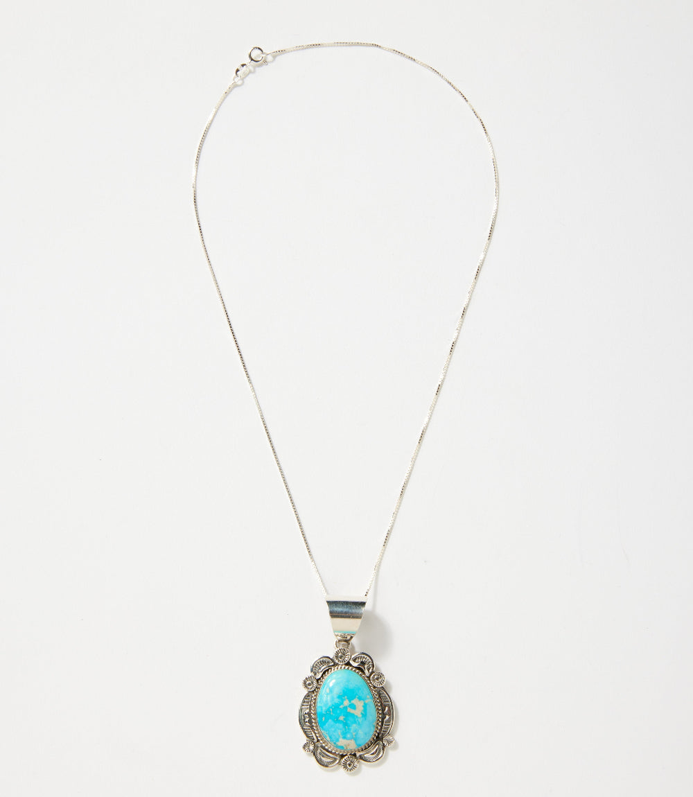Sonoran Rose Turquoise Pendant Necklace