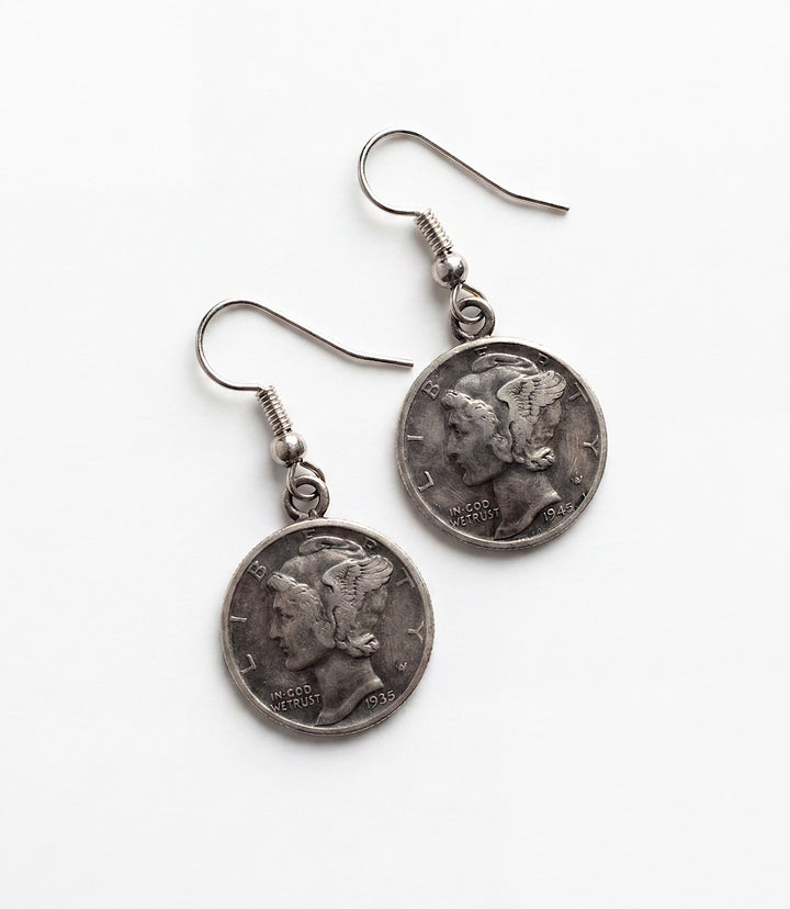 Mercury Dime Earrings