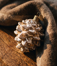 Vintage Pine Cone Glass Ornament