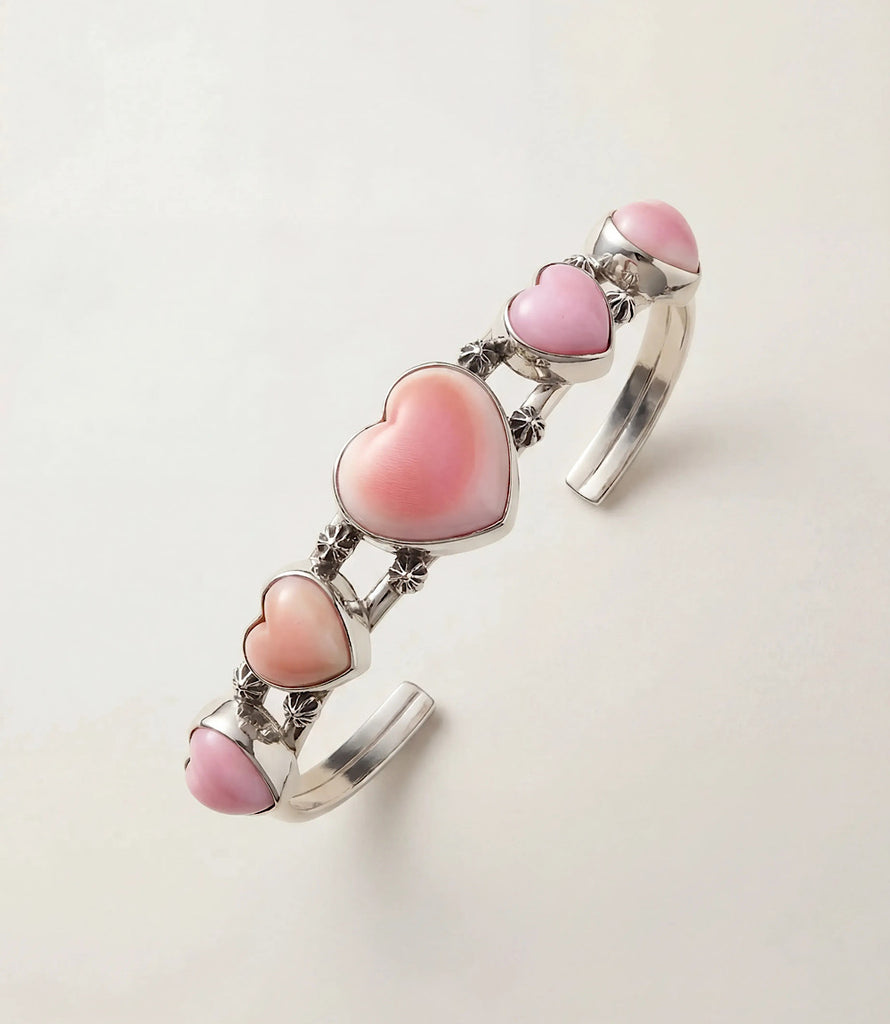 Pink Conch Station Heart Cuff Bracelet – Karen Kane