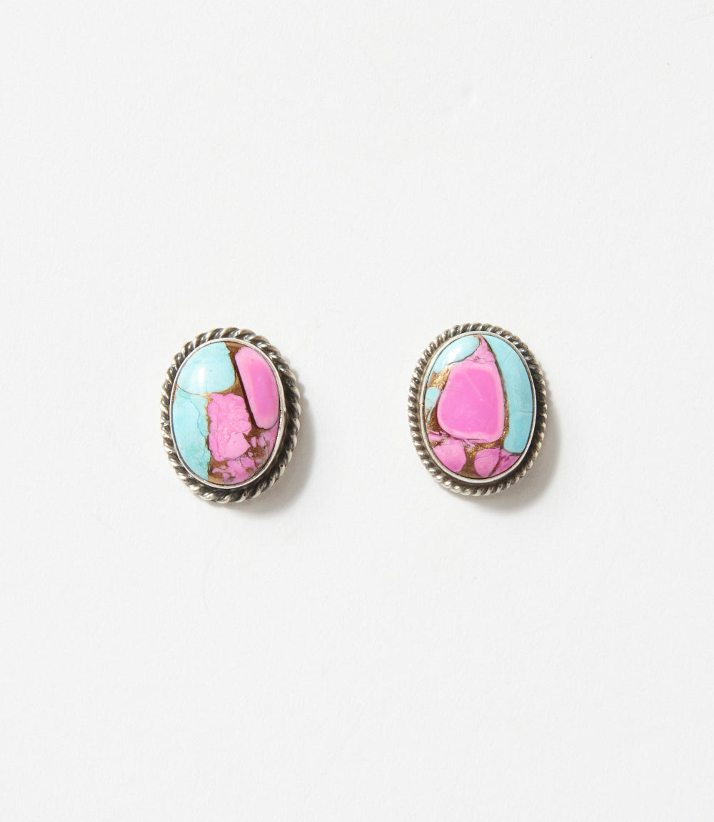 Cotton Candy Turquoise Stud Earrings