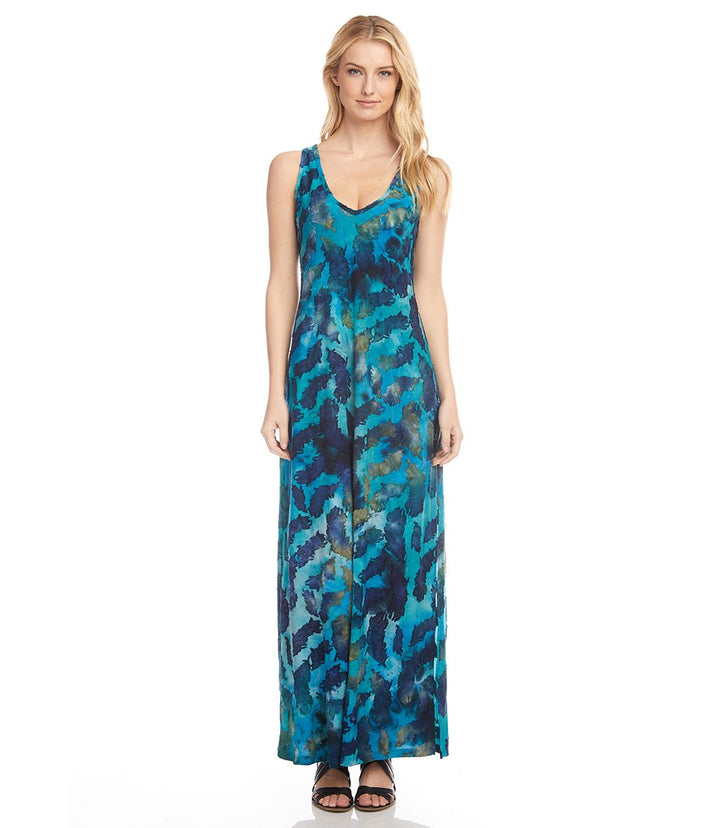 Side-Slit Burnout Maxi Dress