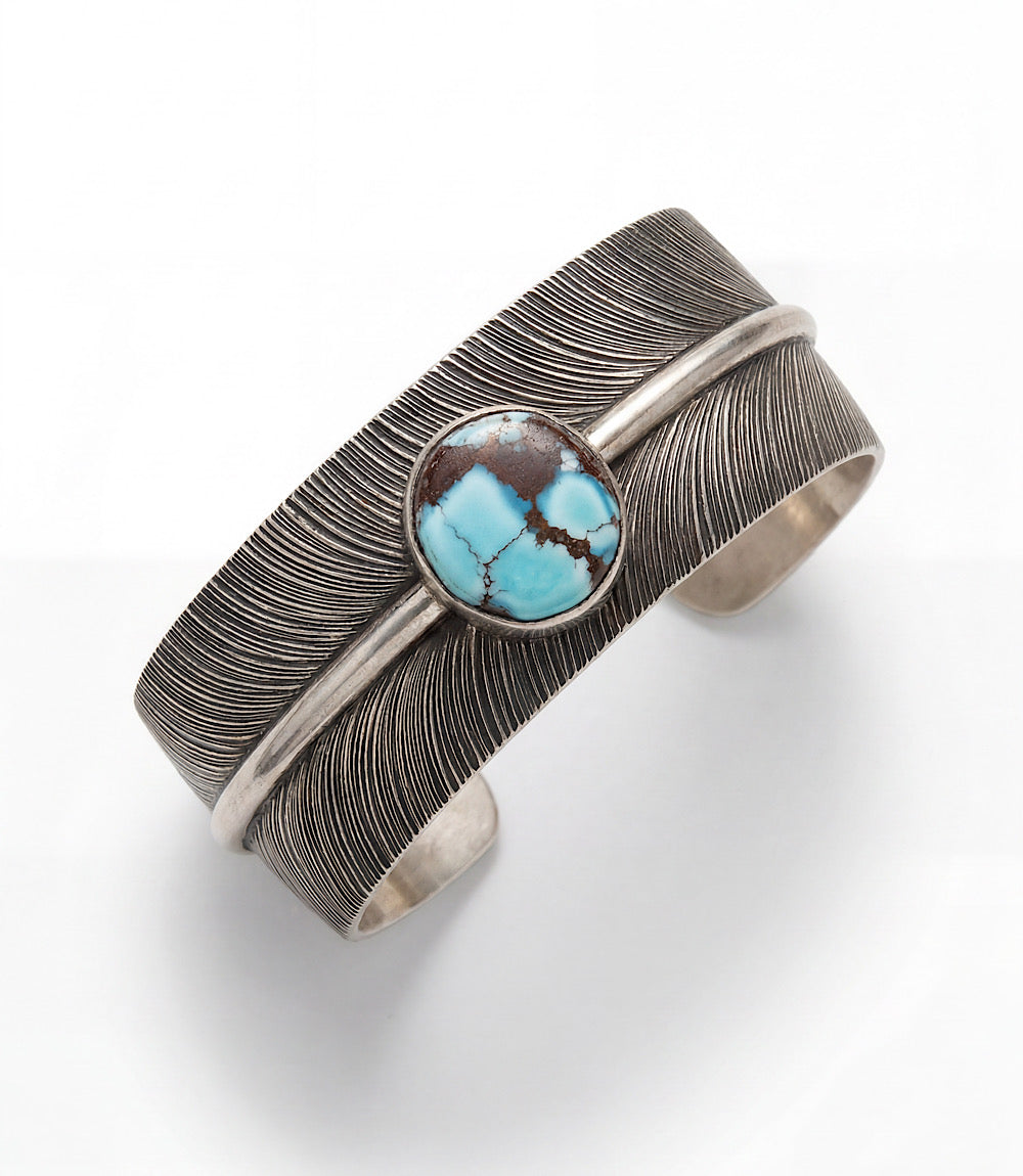 Golden Hill Feather Cuff Bracelet