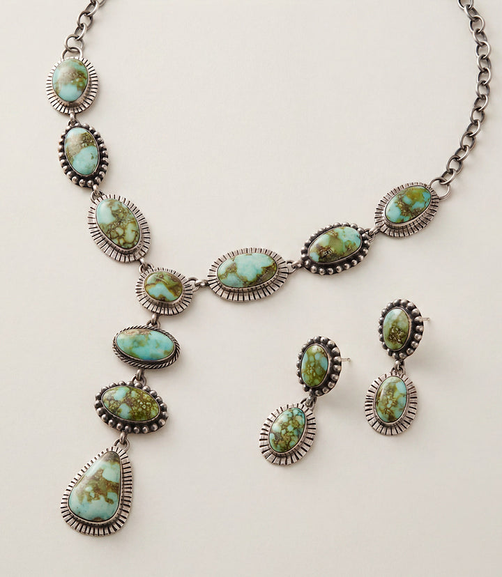 Sonoran Gold Turquoise Necklace And Earring Set