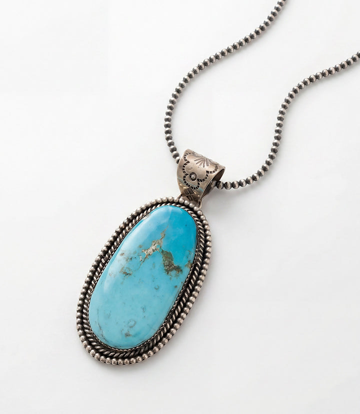 Sterling Silver Turquoise Pendant Necklace