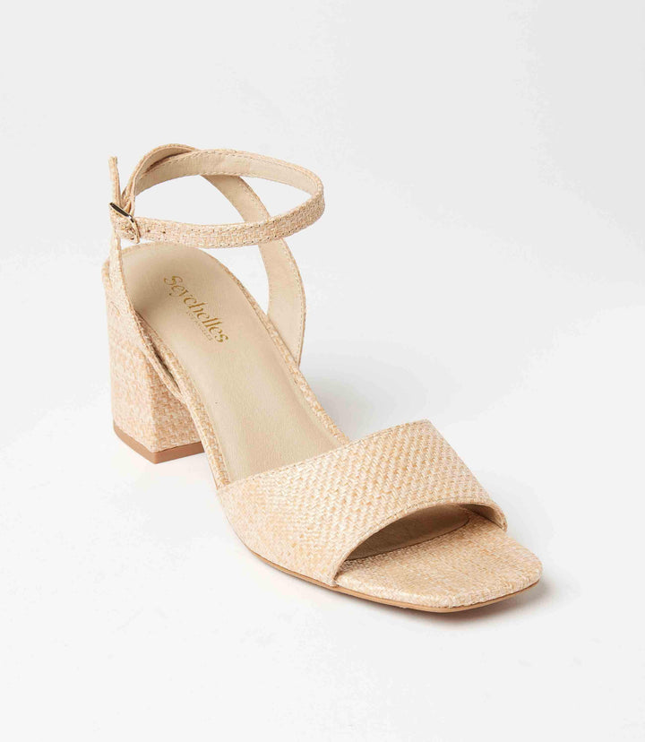 Simple Pleasures Raffia Heel Sandals