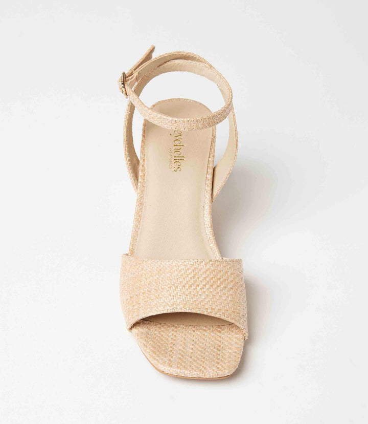 Simple Pleasures Raffia Heel Sandals