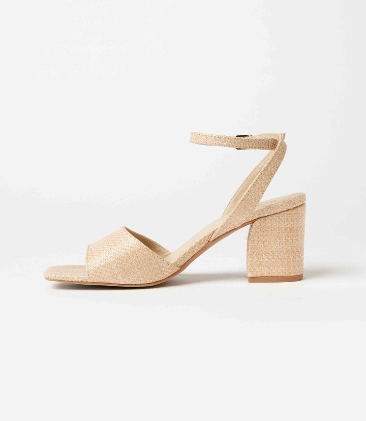 Simple Pleasures Raffia Heel Sandals