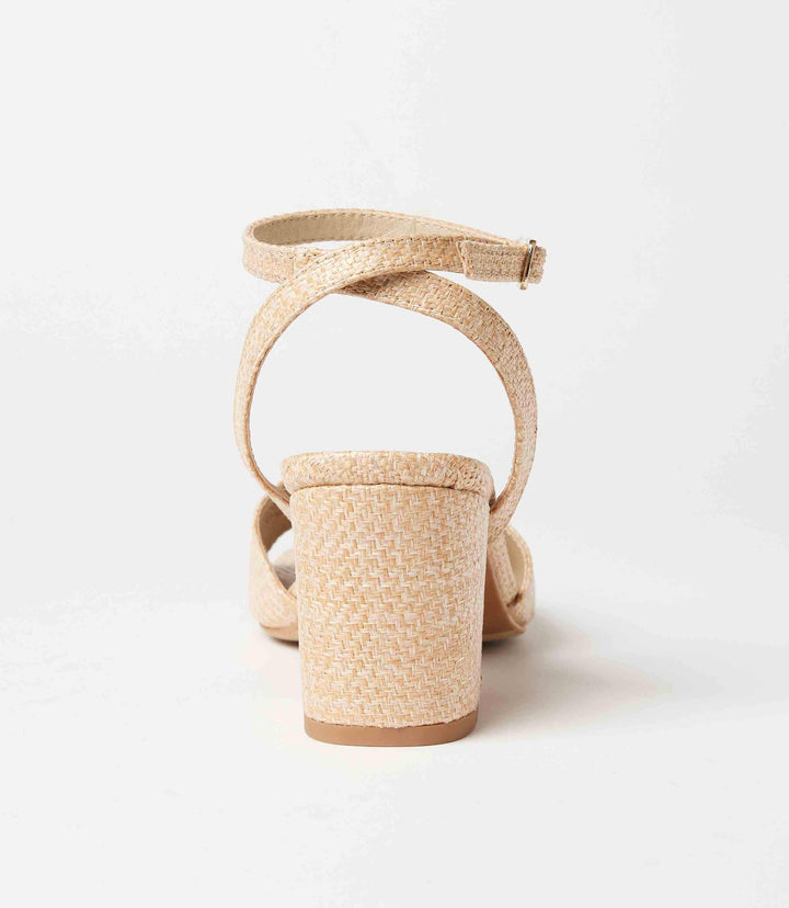 Simple Pleasures Raffia Heel Sandals