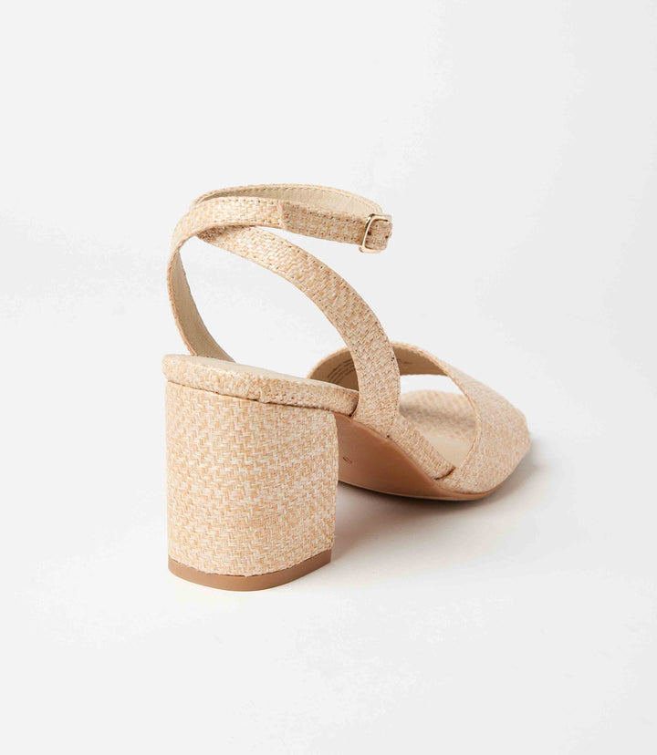 Simple Pleasures Raffia Heel Sandals