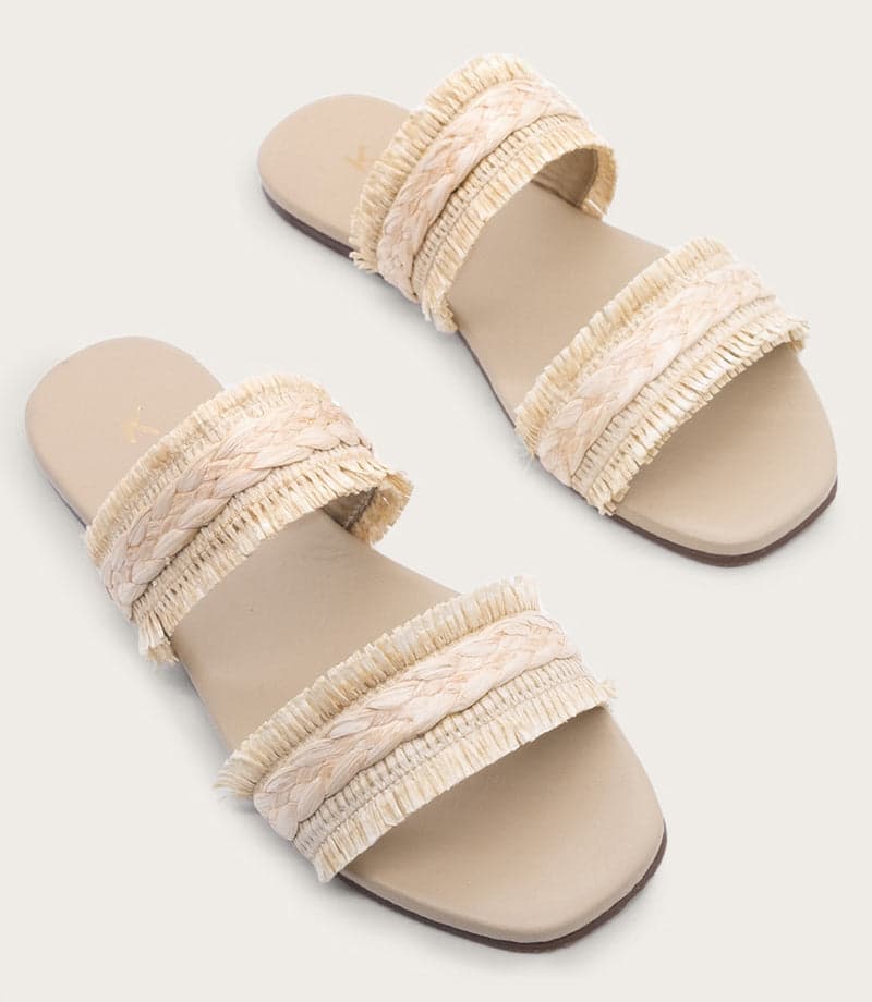 Frayed Double Band Sandals