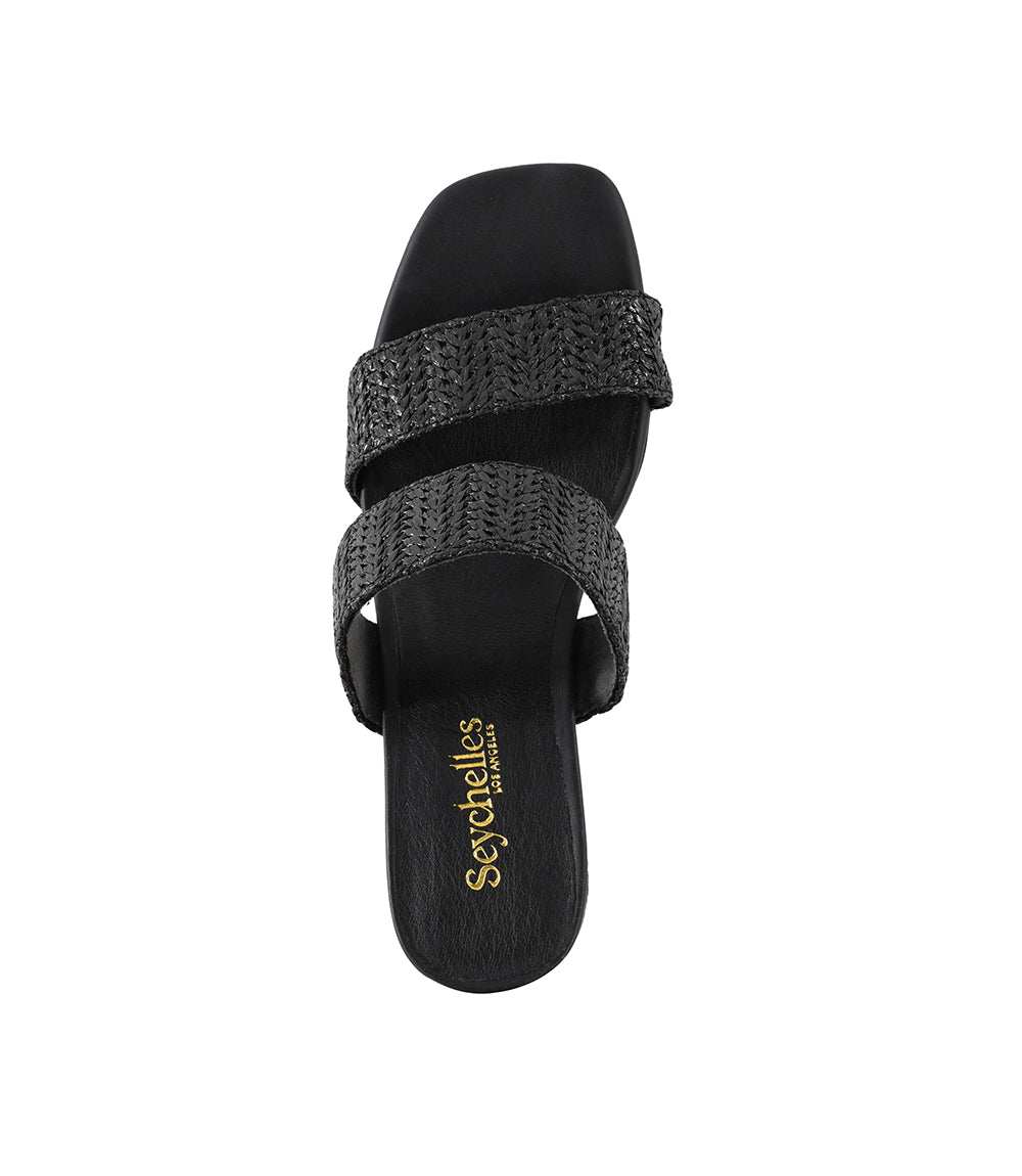 Newport Raffia Strap Heel Sandals