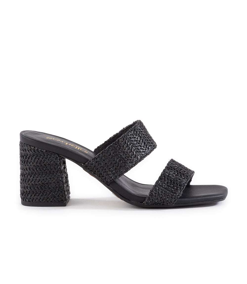 Newport Raffia Strap Heel Sandals