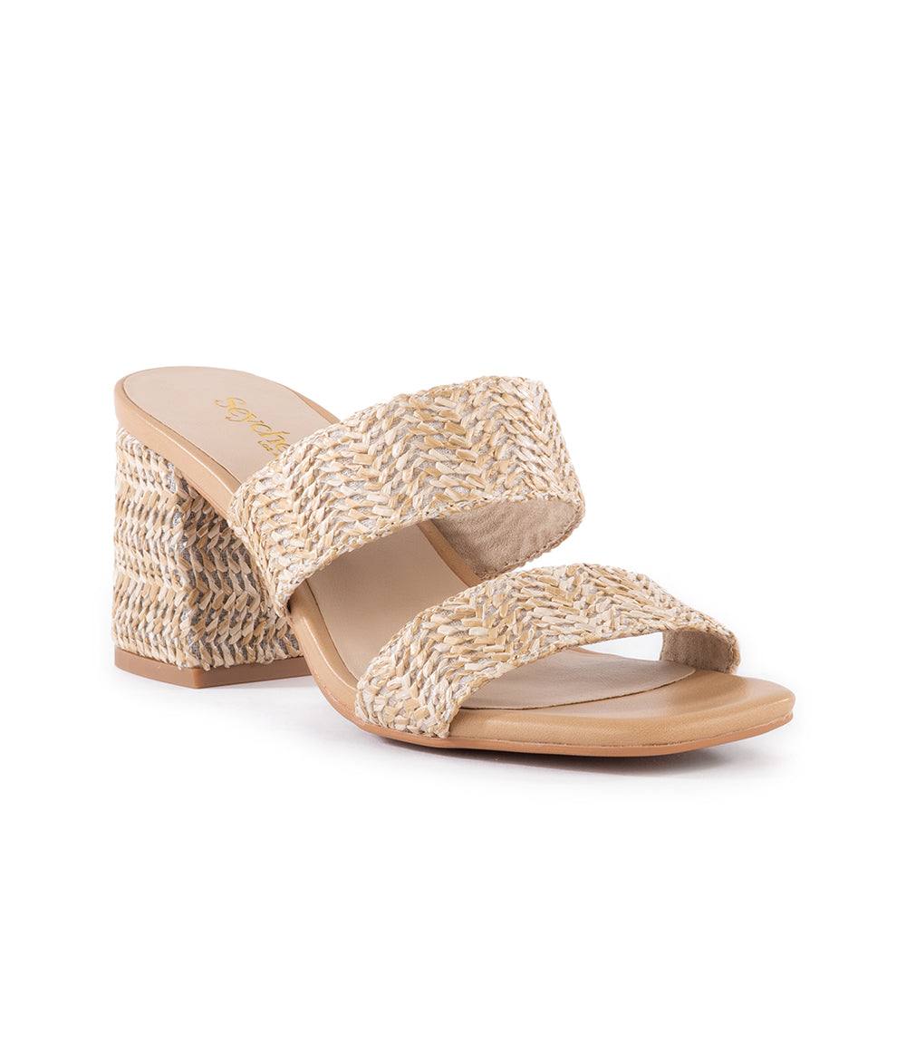 Newport Raffia Strap Heel Sandals