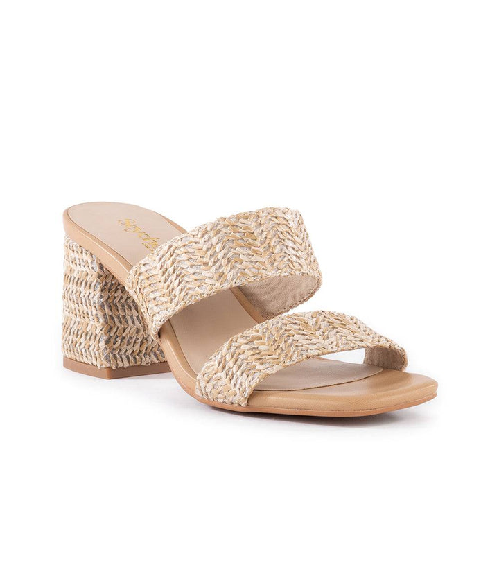 Newport Raffia Strap Heel Sandals