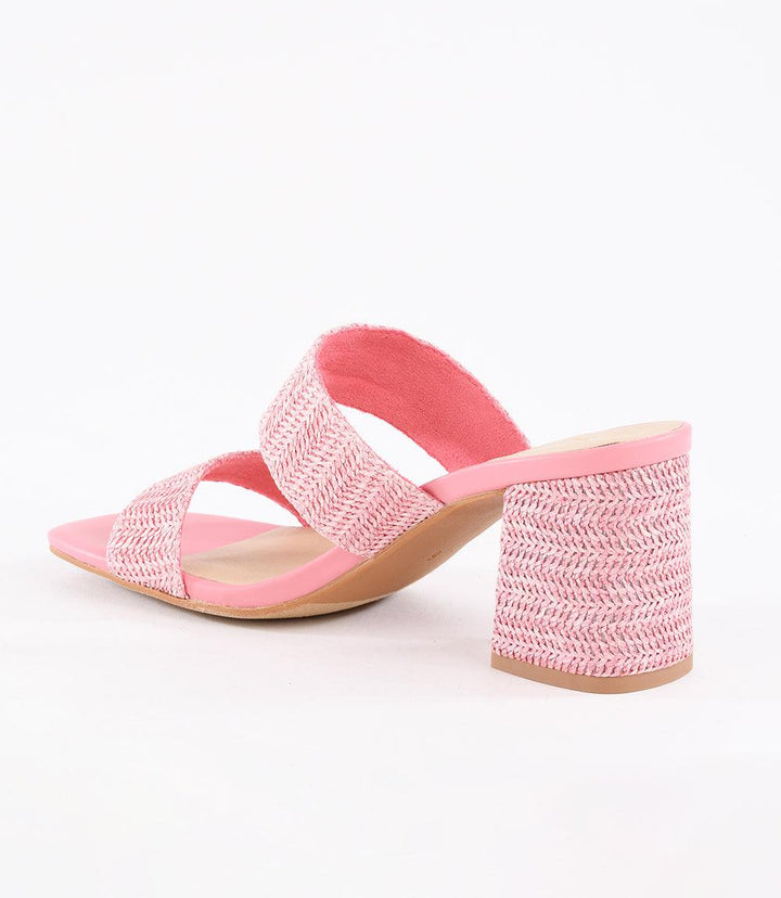 Newport Raffia Strap Heel Sandals