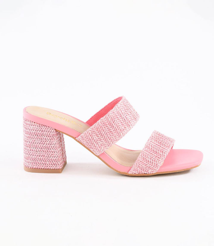 Newport Raffia Strap Heel Sandals