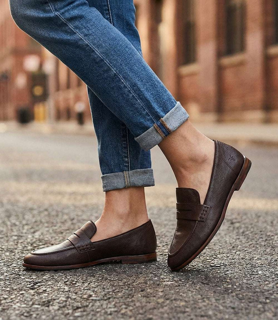 Frye Faith Loafers Brown Natural Milled Nappa Leather Shoes  display picture 1