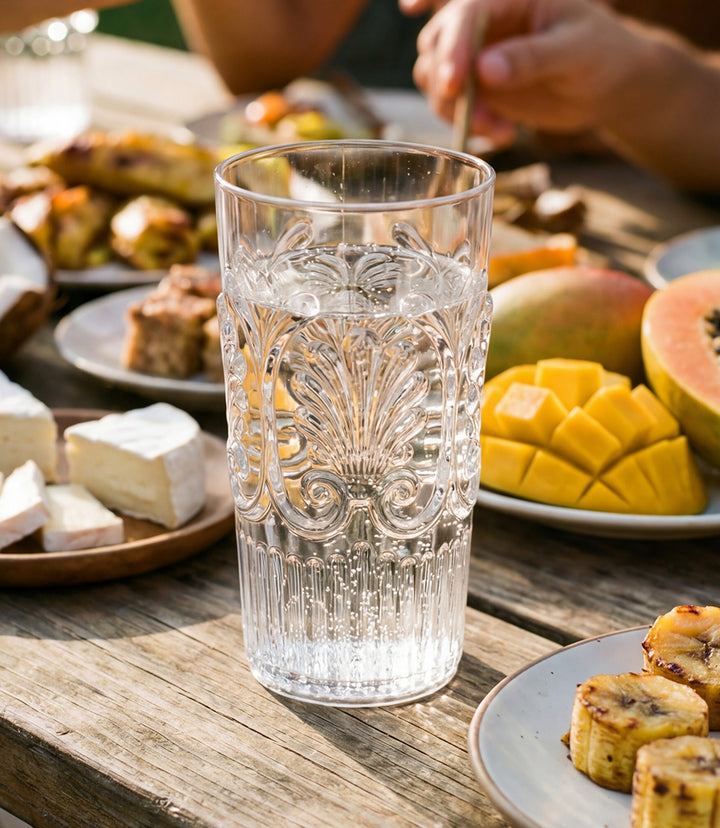 Acrylic Fleur Drinking Glass