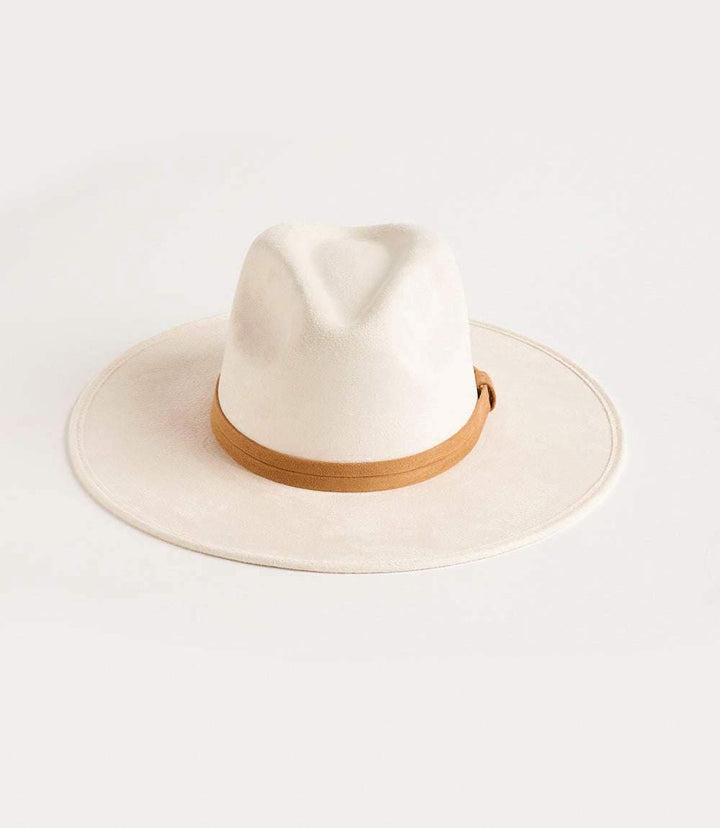 Faux Suede Fedora Hat