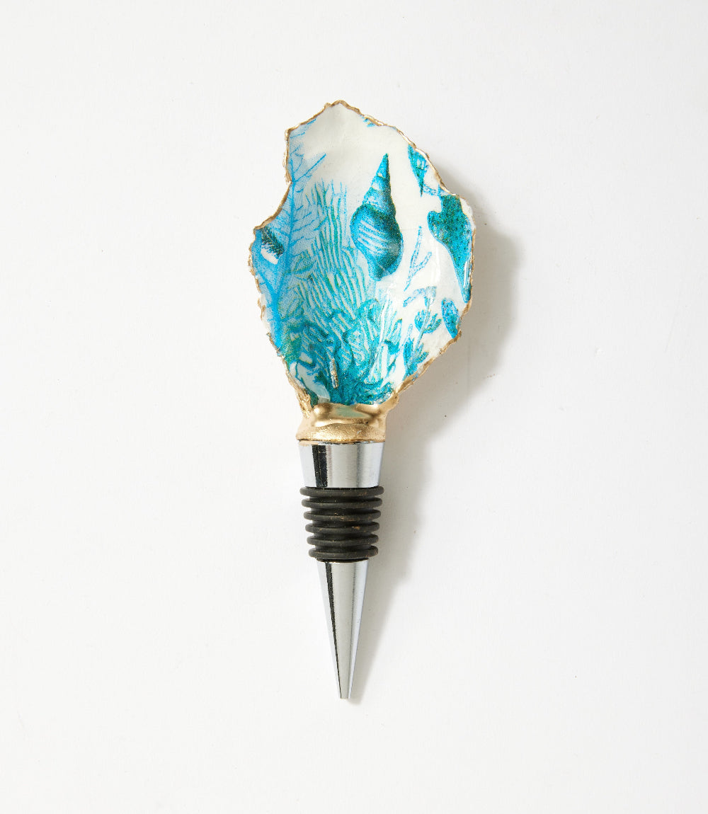 Ocean Breeze Oyster Shell Wine Stopper