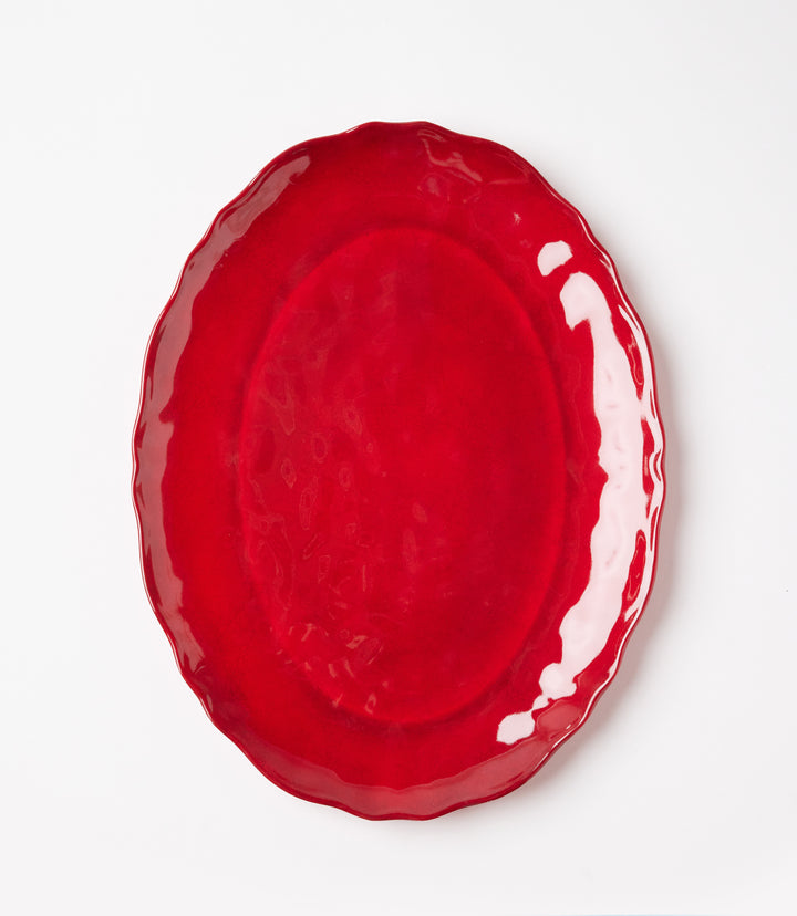 Melamine Rustic Red Platter