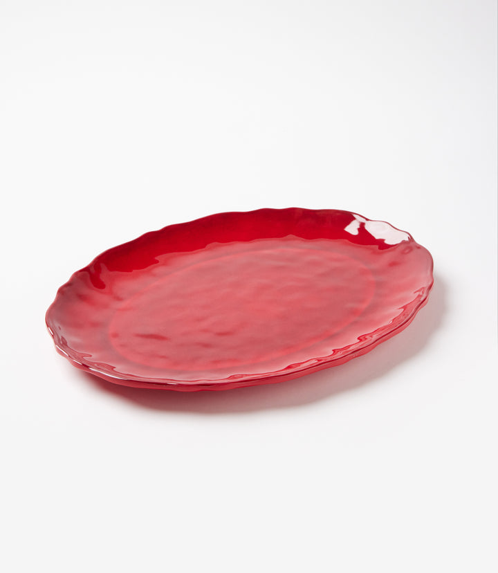 Melamine Rustic Red Platter