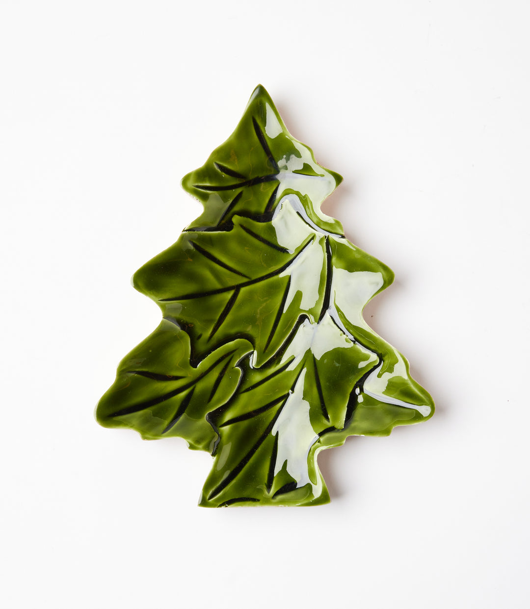 Holly Leaf And Tree Serving Trays, Set Of 2