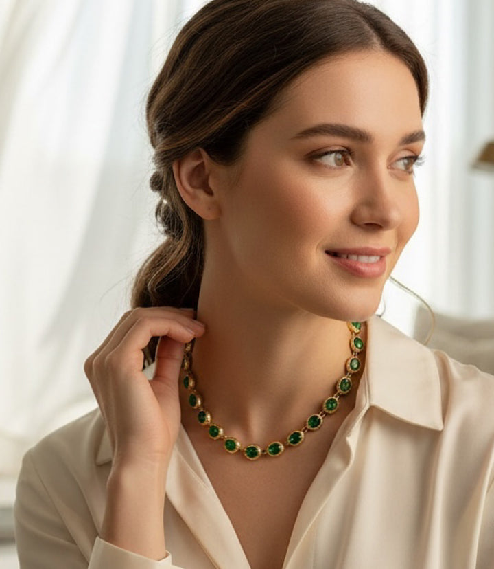 Gemstone Station Necklace