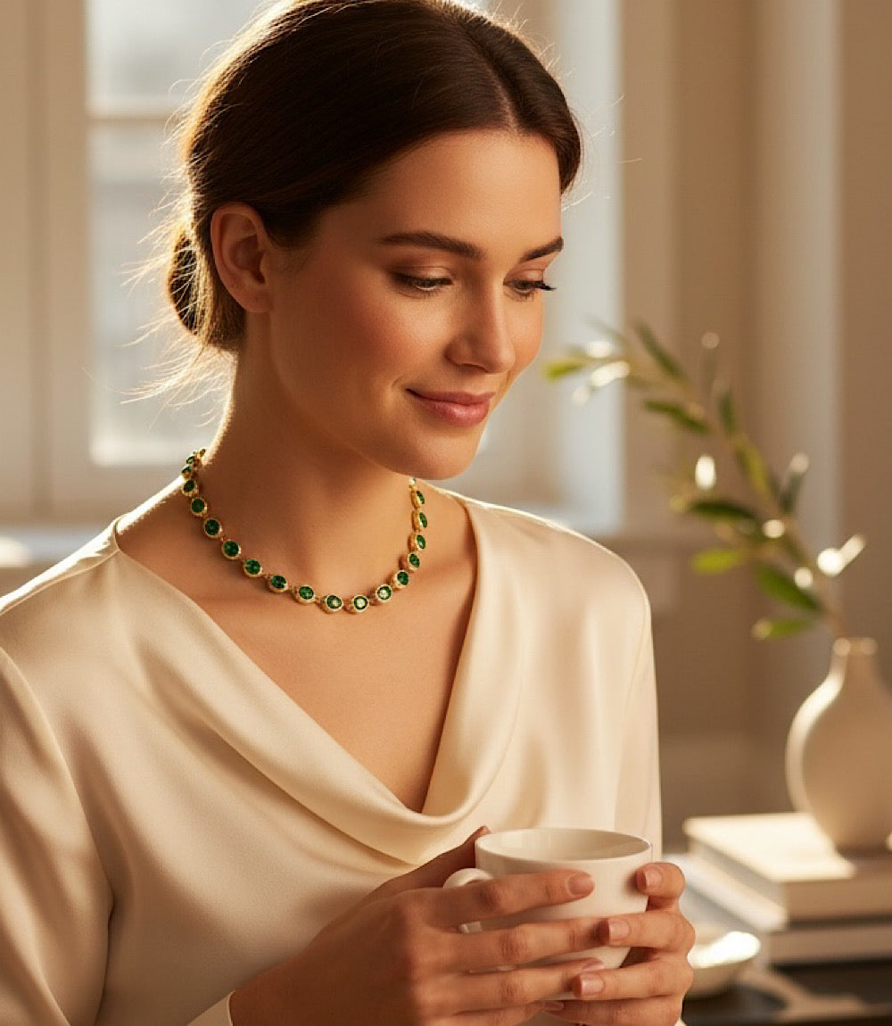 Gemstone Station Necklace