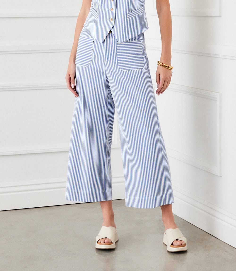 Stripe Cropped Pants