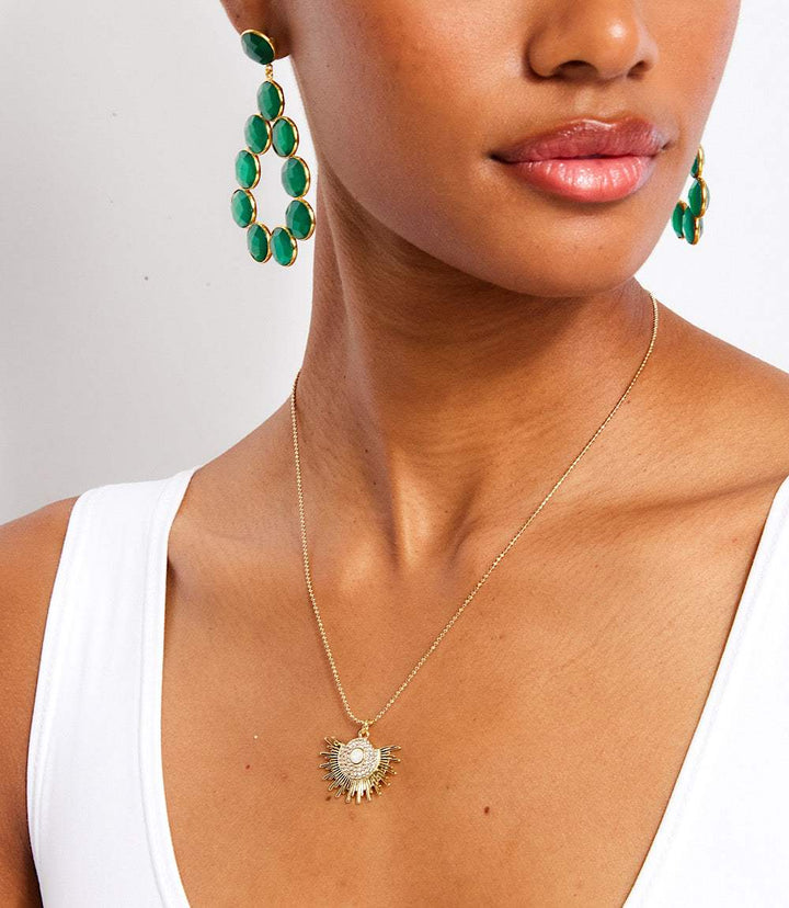 Opal Sunburst Necklace