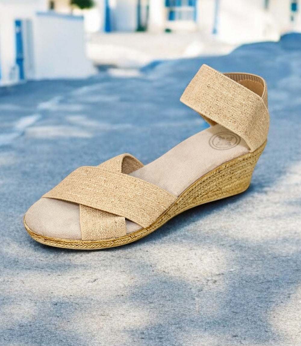 Cannon Espadrille Wedge Linen Sandals