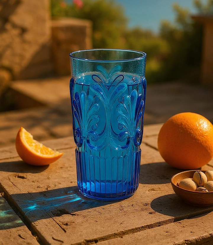 Acrylic Fleur Drinking Glass