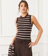 Ribbed Stripe Sweater Tank